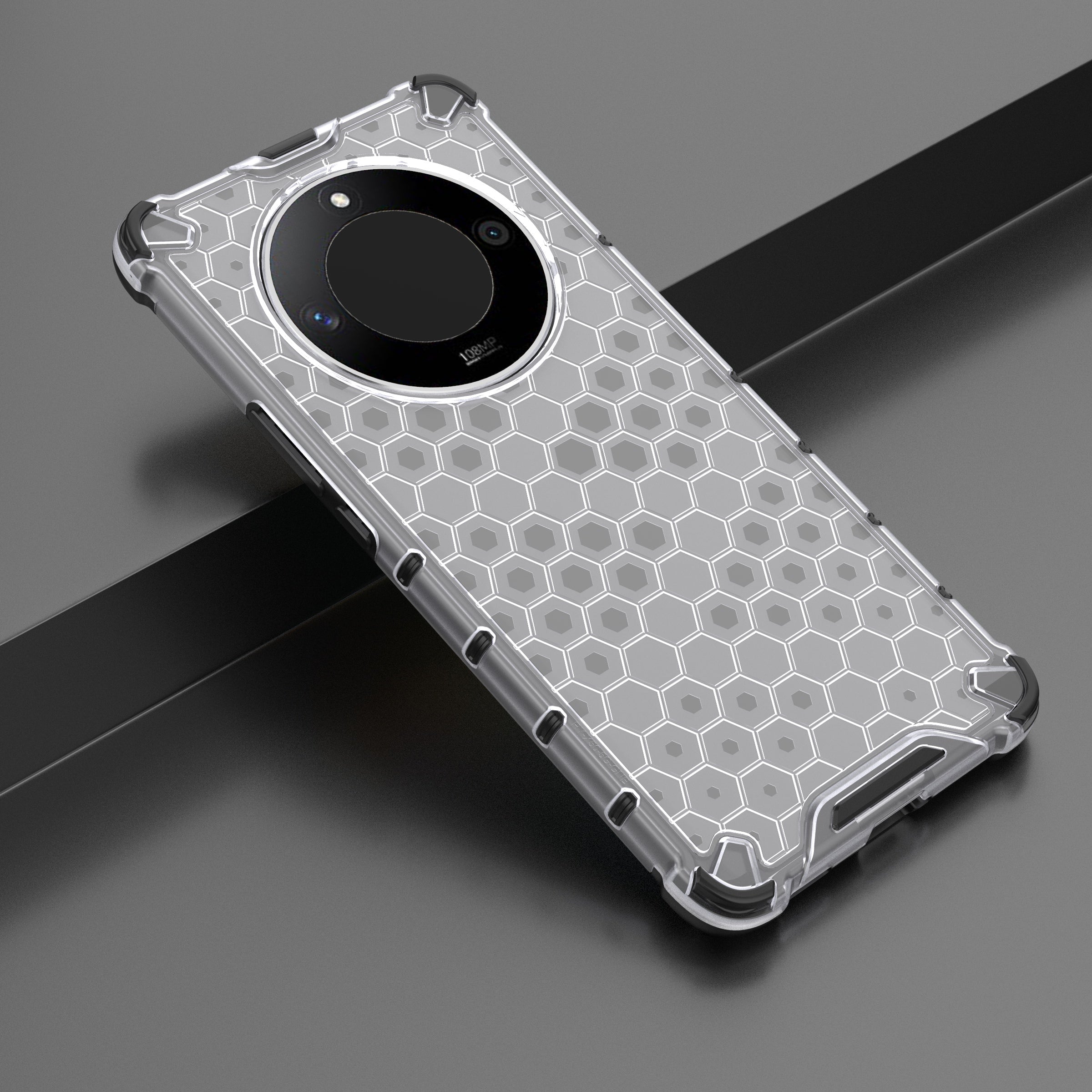 For Honor X50 5G / X9b 5G / Magic6 Lite 5G Case PC+TPU Anti-scratch Phone Shell with Honeycomb Design For Honor X50 5G / X9b 5G / Magic6 Lite 5G Case PC+TPU Anti-scratch Phone Shell with Honeycomb Design